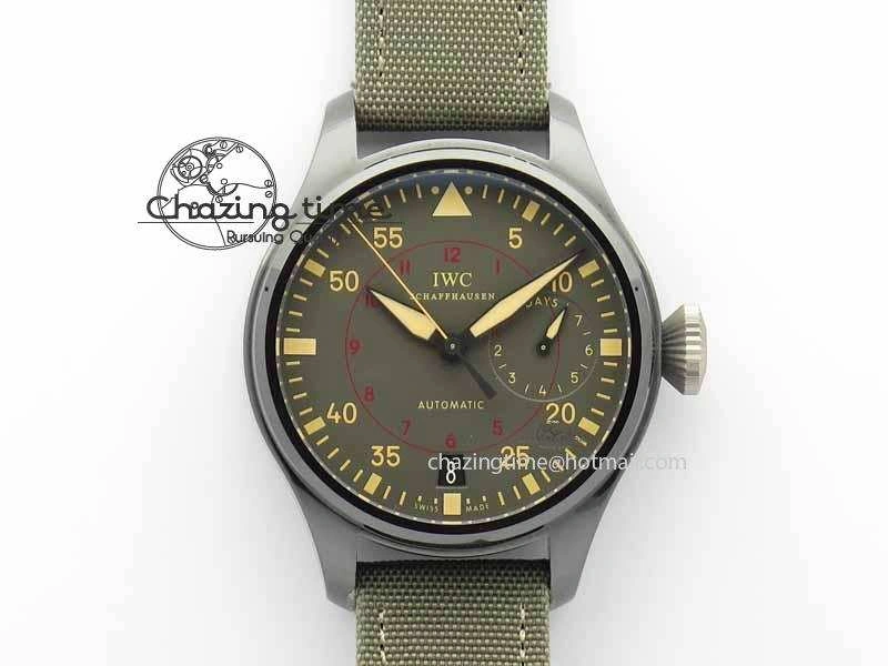 Big Pilot Real PR 48mm IW501902 Real Ceramic ZF 1:1 Best Edition On Green Nylon Strap A51111 V Durable 7249