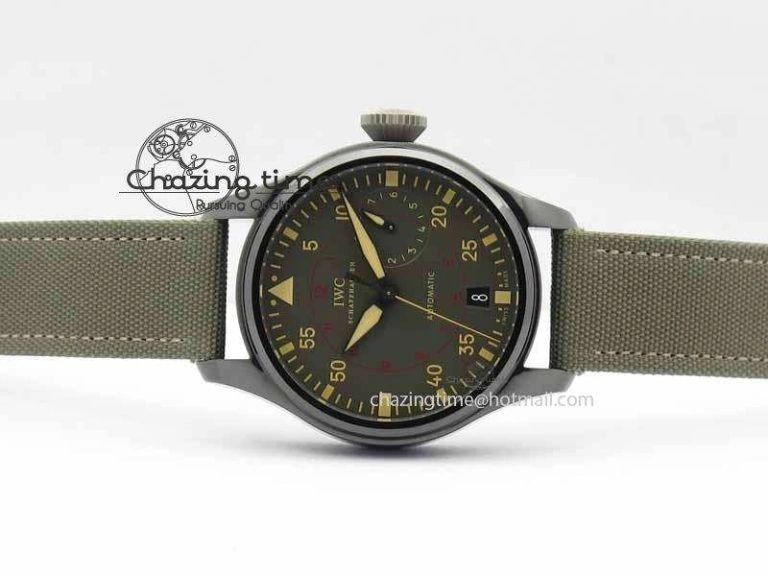 Big Pilot Real PR 48mm IW501902 Real Ceramic ZF 1:1 Best Edition On Green Nylon Strap A51111 V Durable 7249
