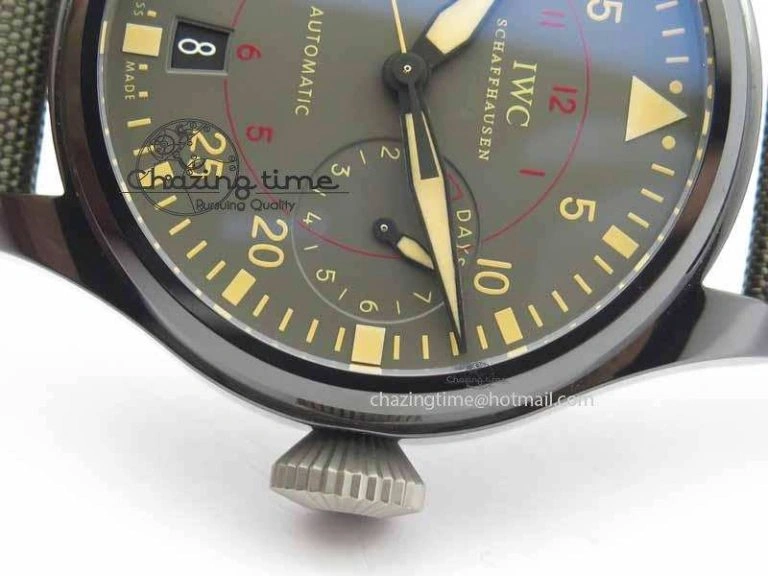 Big Pilot Real PR 48mm IW501902 Real Ceramic ZF 1:1 Best Edition On Green Nylon Strap A51111 V Durable 7249