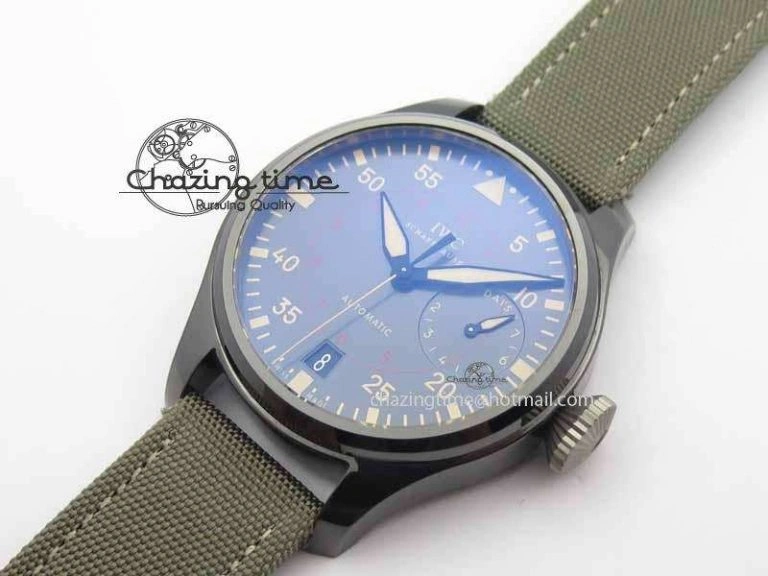 Big Pilot Real PR 48mm IW501902 Real Ceramic ZF 1:1 Best Edition On Green Nylon Strap A51111 V Durable 7249