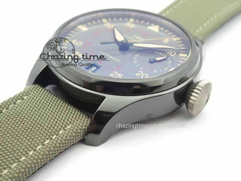 Big Pilot Real PR 48mm IW501902 Real Ceramic ZF 1:1 Best Edition On Green Nylon Strap A51111 V Durable 7249