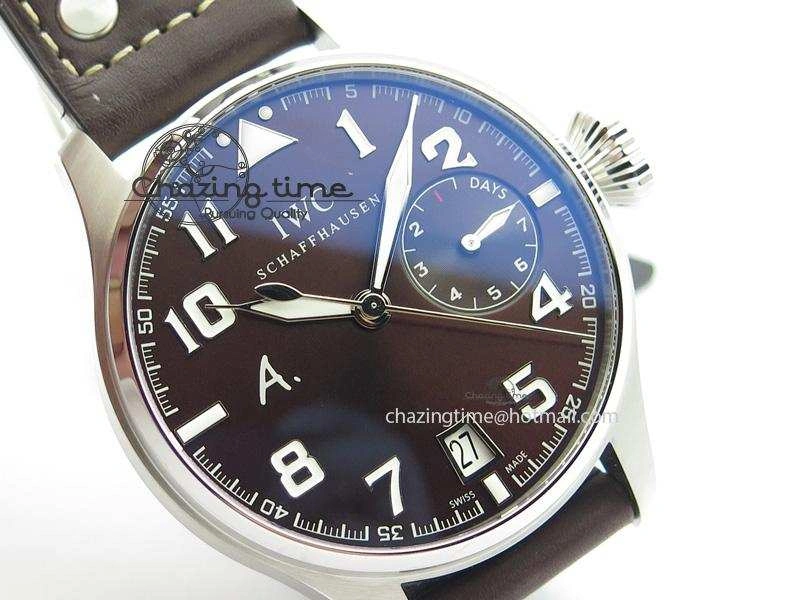 SoftTouch Big Pilot Real PR IW500422 ZF Best Edition Brown Dial On Brown Leather Strap A 7289