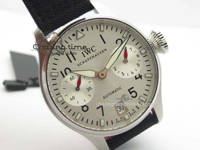 Snug Big Pilot Real PR IW500432 DFB Limited Edition ZF 1:1 Best Edition On Black Nylon Strap A 7276