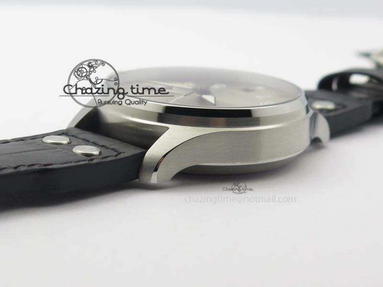 Original Big Pilot Real PR IW500906 ZF 1:1 Best Edition Silver Dial On Black Leather Strap A 7285