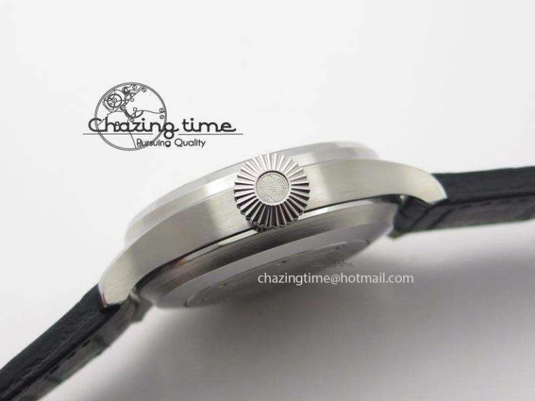 Original Big Pilot Real PR IW500906 ZF 1:1 Best Edition Silver Dial On Black Leather Strap A 7285