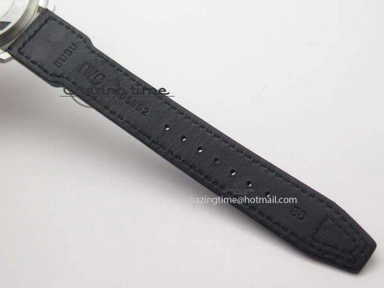 Original Big Pilot Real PR IW500906 ZF 1:1 Best Edition Silver Dial On Black Leather Strap A 7285