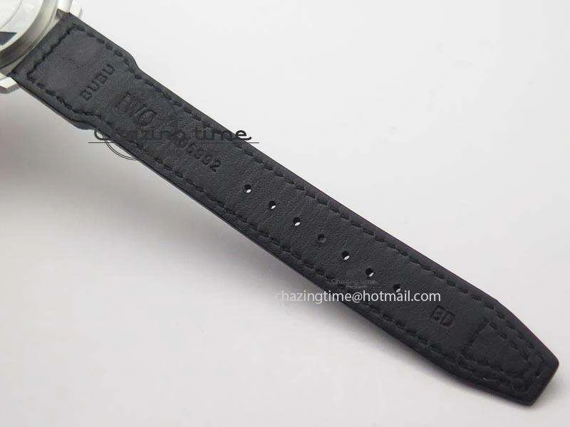 Original Big Pilot Real PR IW500906 ZF 1:1 Best Edition Silver Dial On Black Leather Strap A 7285