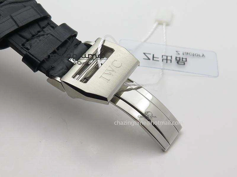Original Big Pilot Real PR IW500906 ZF 1:1 Best Edition Silver Dial On Black Leather Strap A 7285