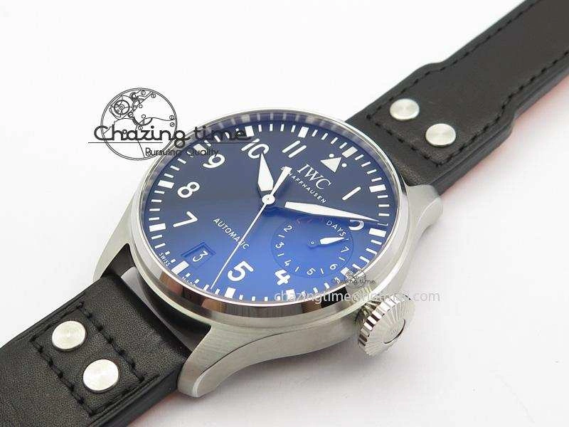 WaterResistant Big Pilot Real PR IW500912 ZF Best Edition Black Dial On Black Leather Strap A 7287