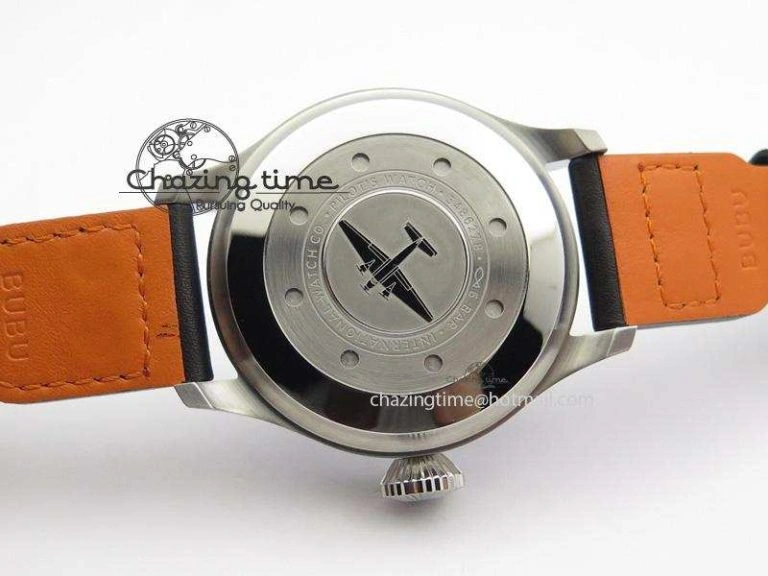 WaterResistant Big Pilot Real PR IW500912 ZF Best Edition Black Dial On Black Leather Strap A 7287