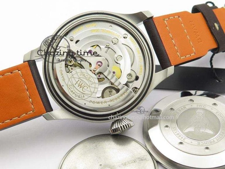 Chic Big Pilot Real PR IW500916 2016 “Le Petit Prince” ZF Best Edition On Brown Leather Strap A 7292