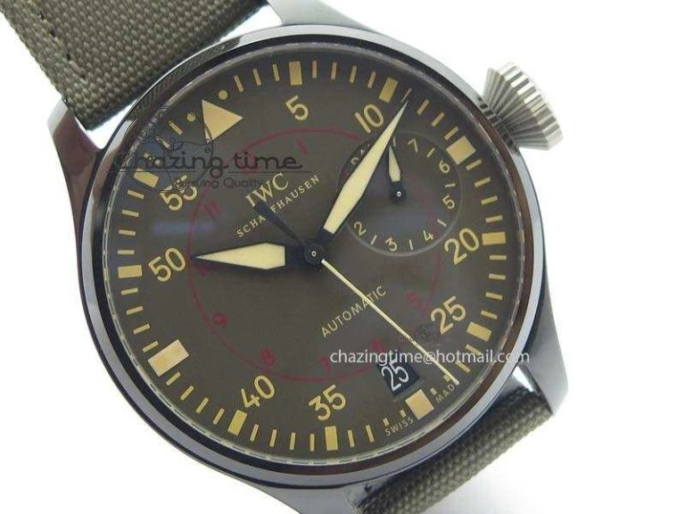 Attractive Big Pilot Real PR IW501902 Real Ceramic ZF 1:1 Best Edition On Nylon Strap A 7275