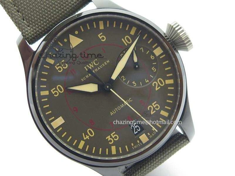 Attractive Big Pilot Real PR IW501902 Real Ceramic ZF 1:1 Best Edition On Nylon Strap A 7275
