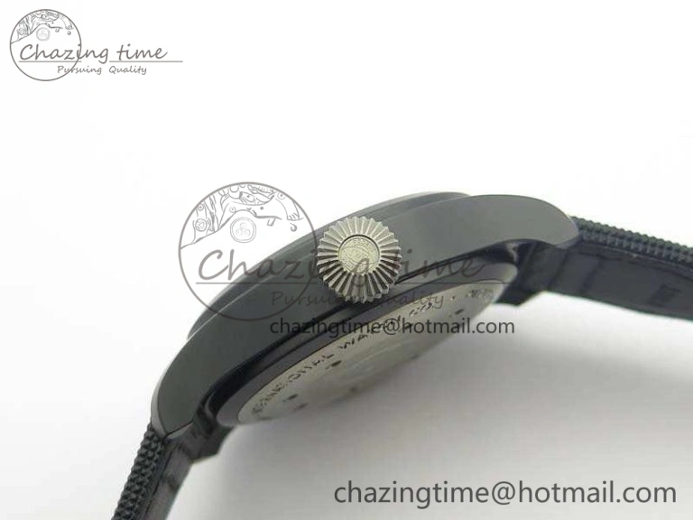 OdorResistant Big Pilot Real PR IW502001 Real Ceramic ZF 1:1 Best Edition On Black Calfskin Strap A51111 V 7227