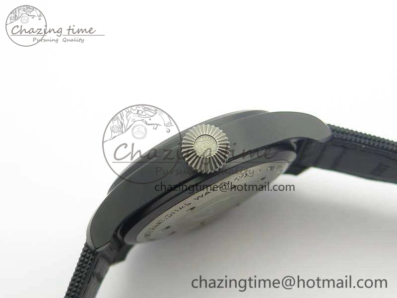 OdorResistant Big Pilot Real PR IW502001 Real Ceramic ZF 1:1 Best Edition On Black Calfskin Strap A51111 V 7227