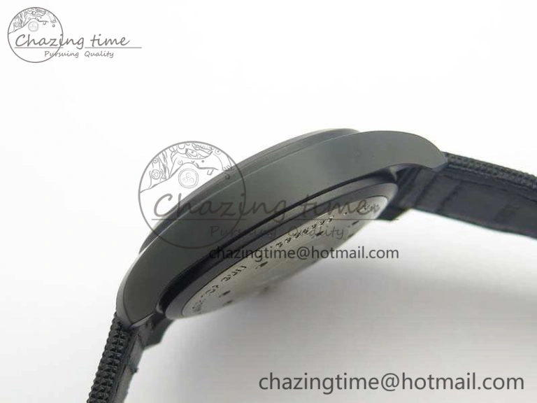 OdorResistant Big Pilot Real PR IW502001 Real Ceramic ZF 1:1 Best Edition On Black Calfskin Strap A51111 V 7227
