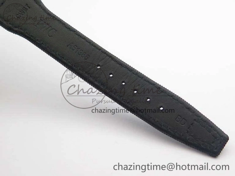 OdorResistant Big Pilot Real PR IW502001 Real Ceramic ZF 1:1 Best Edition On Black Calfskin Strap A51111 V 7227