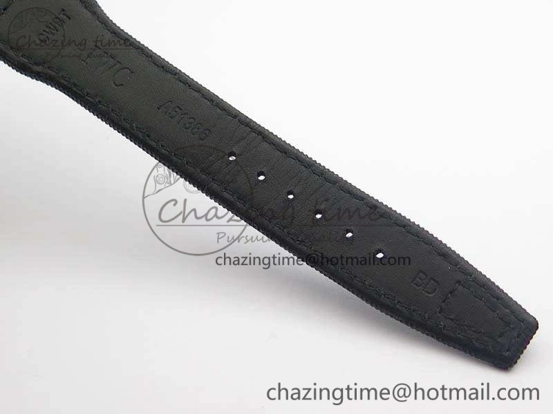 OdorResistant Big Pilot Real PR IW502001 Real Ceramic ZF 1:1 Best Edition On Black Calfskin Strap A51111 V 7227