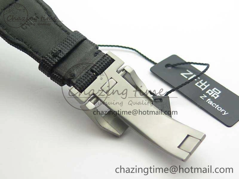 OdorResistant Big Pilot Real PR IW502001 Real Ceramic ZF 1:1 Best Edition On Black Calfskin Strap A51111 V 7227