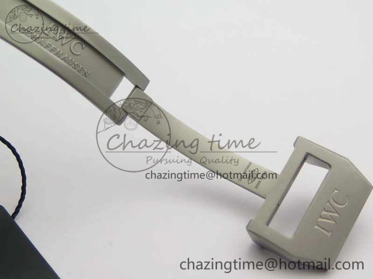 OdorResistant Big Pilot Real PR IW502001 Real Ceramic ZF 1:1 Best Edition On Black Calfskin Strap A51111 V 7227