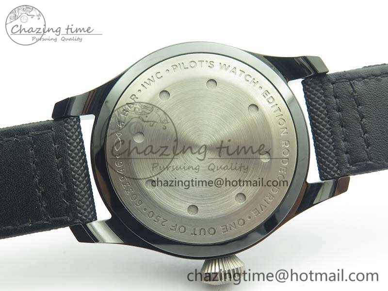 UrbanChic Big Pilot Real PR IW502003 Real Ceramic ZF 1:1 Best Edition On Black Calfskin Strap A51111 V 7238