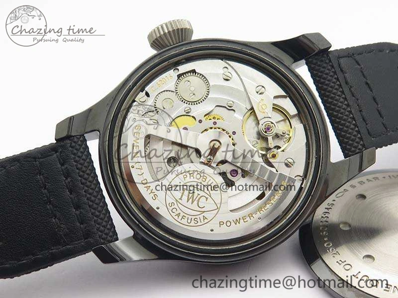 UrbanChic Big Pilot Real PR IW502003 Real Ceramic ZF 1:1 Best Edition On Black Calfskin Strap A51111 V 7238