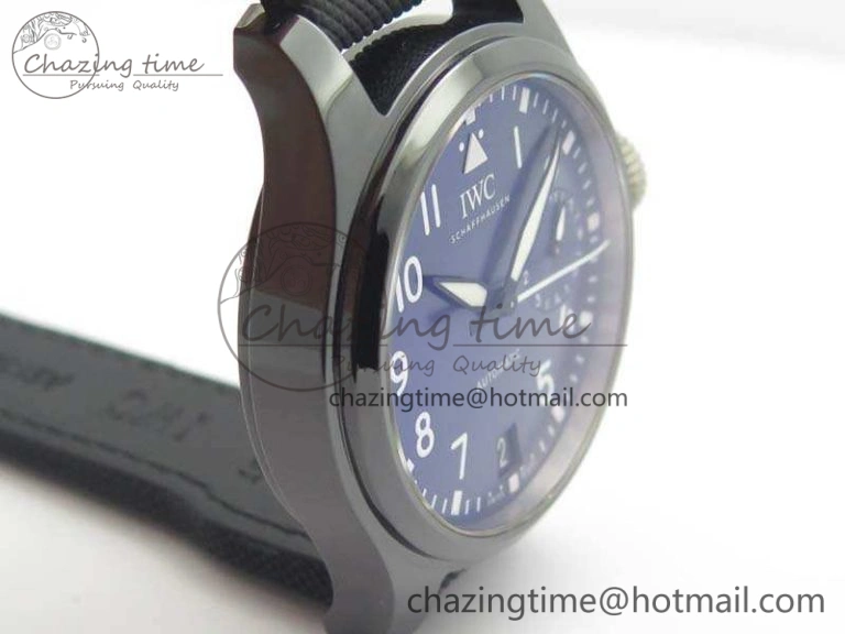 UrbanChic Big Pilot Real PR IW502003 Real Ceramic ZF 1:1 Best Edition On Black Calfskin Strap A51111 V 7238