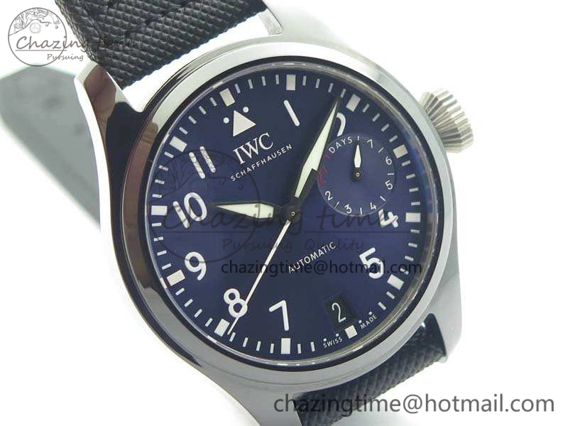 UrbanChic Big Pilot Real PR IW502003 Real Ceramic ZF 1:1 Best Edition On Black Calfskin Strap A51111 V 7238