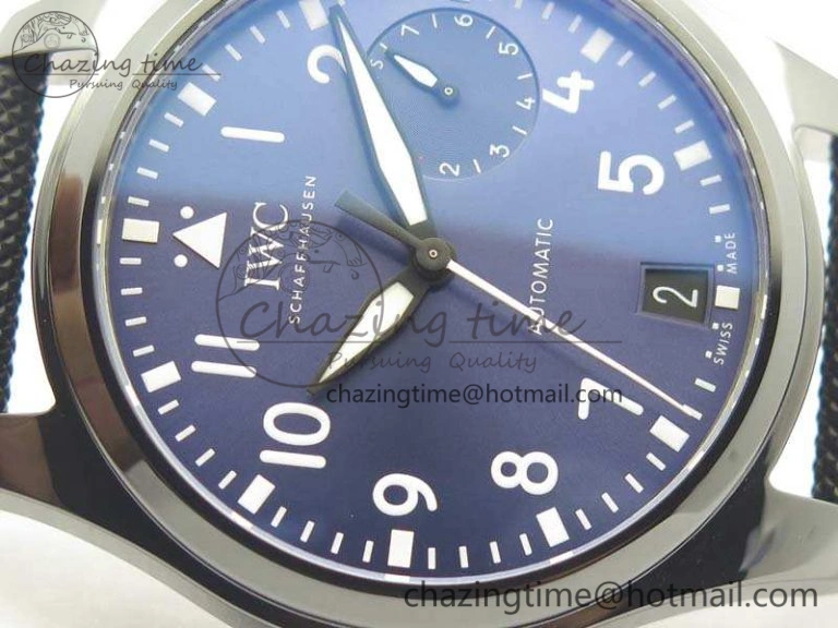 UrbanChic Big Pilot Real PR IW502003 Real Ceramic ZF 1:1 Best Edition On Black Calfskin Strap A51111 V 7238