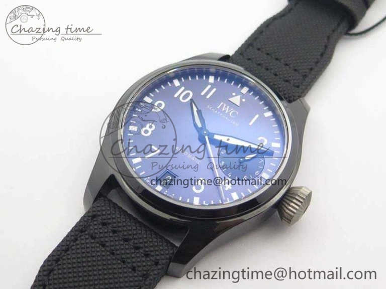 UrbanChic Big Pilot Real PR IW502003 Real Ceramic ZF 1:1 Best Edition On Black Calfskin Strap A51111 V 7238