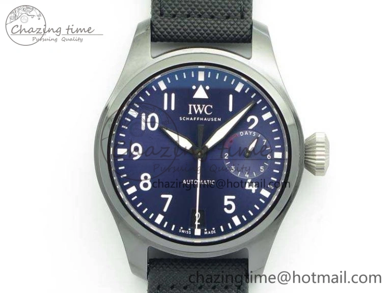 UrbanChic Big Pilot Real PR IW502003 Real Ceramic ZF 1:1 Best Edition On Black Calfskin Strap A51111 V 7238