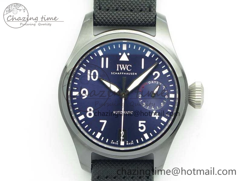 UrbanChic Big Pilot Real PR IW502003 Real Ceramic ZF 1:1 Best Edition On Black Calfskin Strap A51111 V 7238