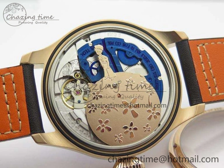 UrbanStyle Big Pilot Real PR IW502701 RG YLF 1:1 Best Edition Blue Dial On Calfskin Strap A 7225