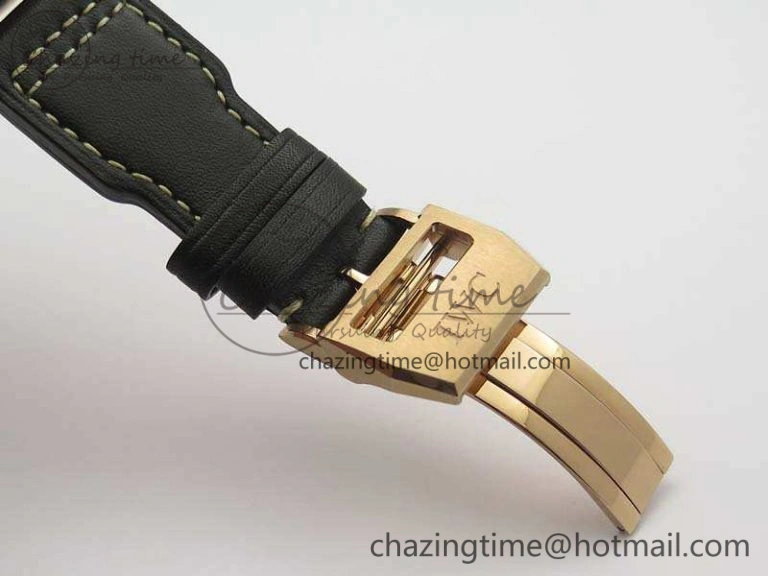 UrbanStyle Big Pilot Real PR IW502701 RG YLF 1:1 Best Edition Blue Dial On Calfskin Strap A 7225