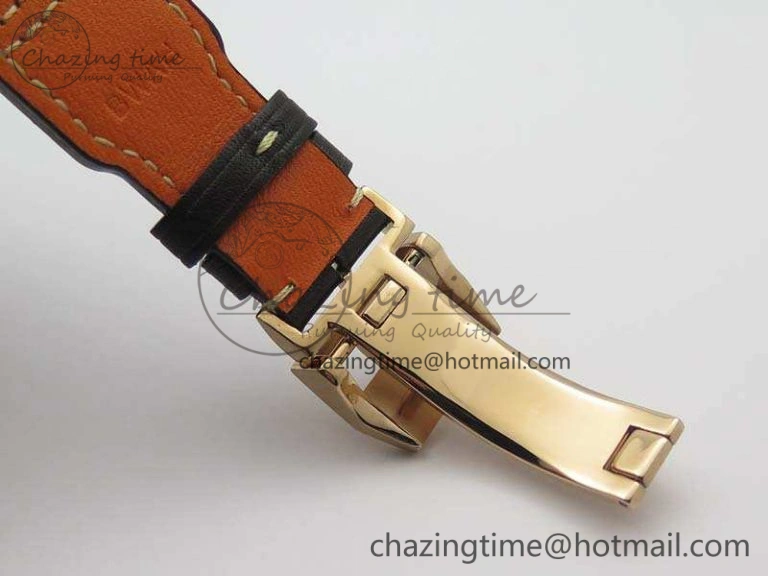 UrbanStyle Big Pilot Real PR IW502701 RG YLF 1:1 Best Edition Blue Dial On Calfskin Strap A 7225