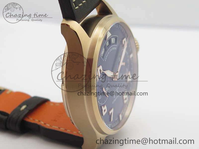 UrbanStyle Big Pilot Real PR IW502701 RG YLF 1:1 Best Edition Blue Dial On Calfskin Strap A 7225