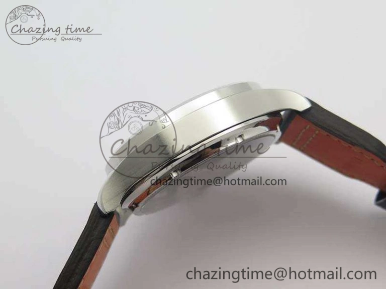 Bright Big Pilot Real PR IW502703 SS YLF 1:1 Best Edition Blue Dial On Calfskin Strap A 7226