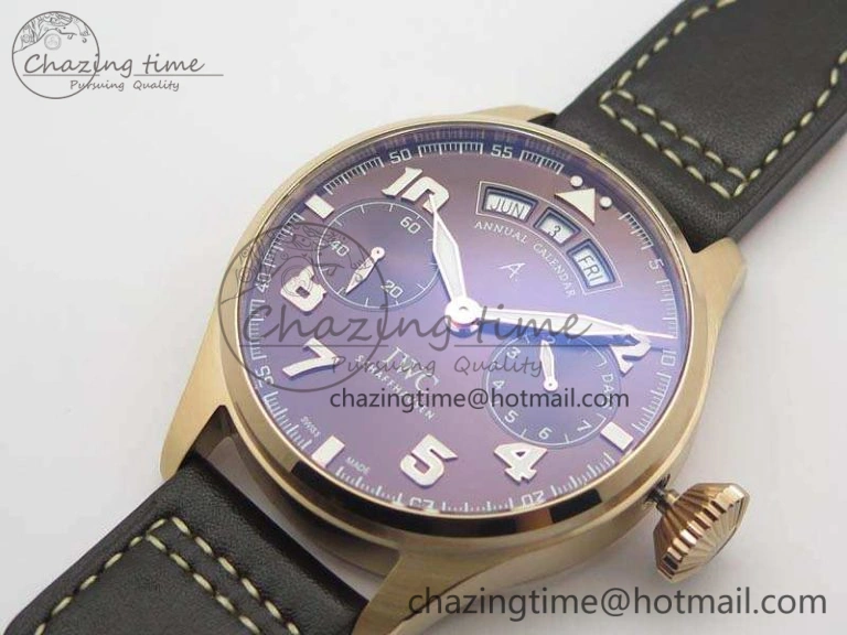 Big Pilot Real PR IW502706 RG YLF 1:1 Best Edition Brown Dial On Calfskin Strap A Supportive 7223