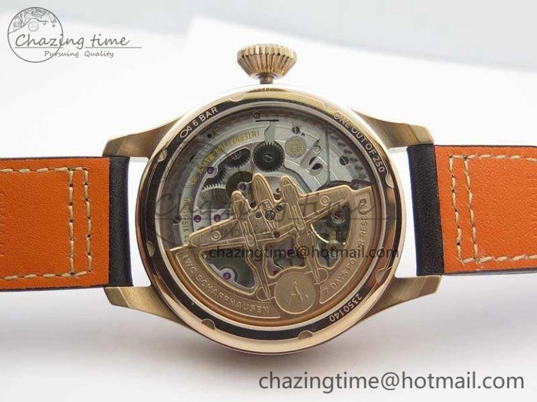 Big Pilot Real PR IW502706 RG YLF 1:1 Best Edition Brown Dial On Calfskin Strap A Supportive 7223