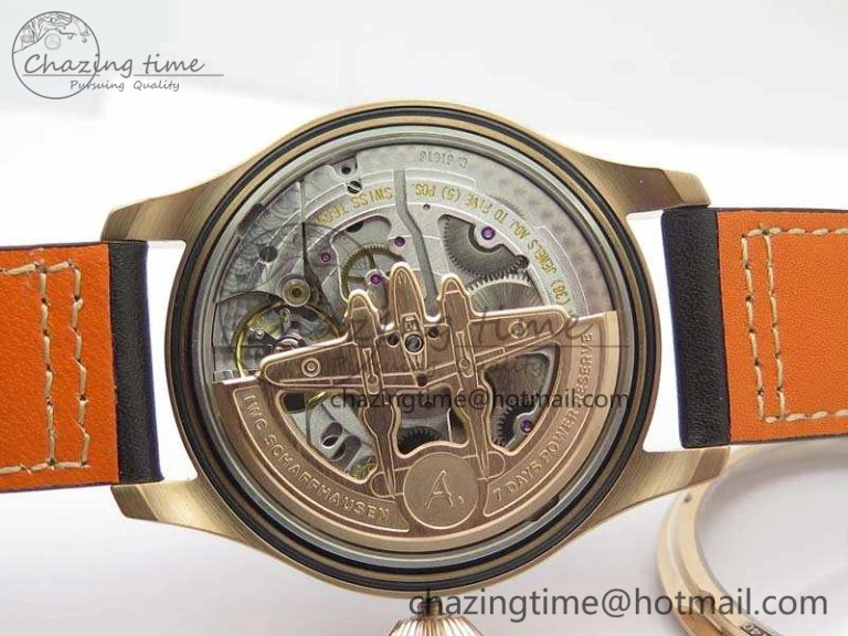 Big Pilot Real PR IW502706 RG YLF 1:1 Best Edition Brown Dial On Calfskin Strap A Supportive 7223