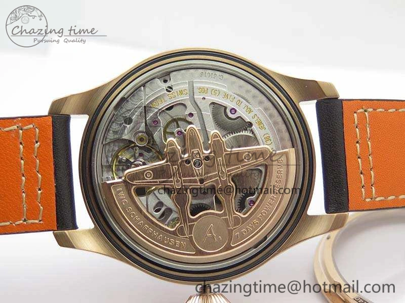 Big Pilot Real PR IW502706 RG YLF 1:1 Best Edition Brown Dial On Calfskin Strap A Supportive 7223