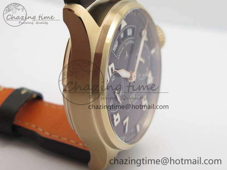 Big Pilot Real PR IW502706 RG YLF 1:1 Best Edition Brown Dial On Calfskin Strap A Supportive 7223