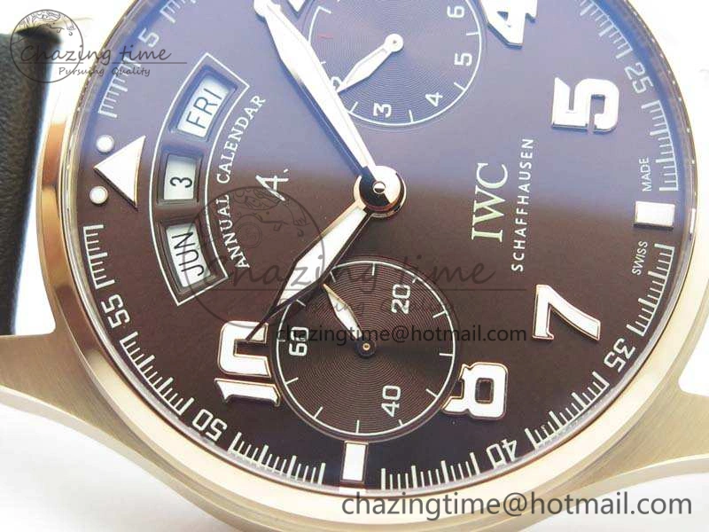 Big Pilot Real PR IW502706 RG YLF 1:1 Best Edition Brown Dial On Calfskin Strap A Supportive 7223