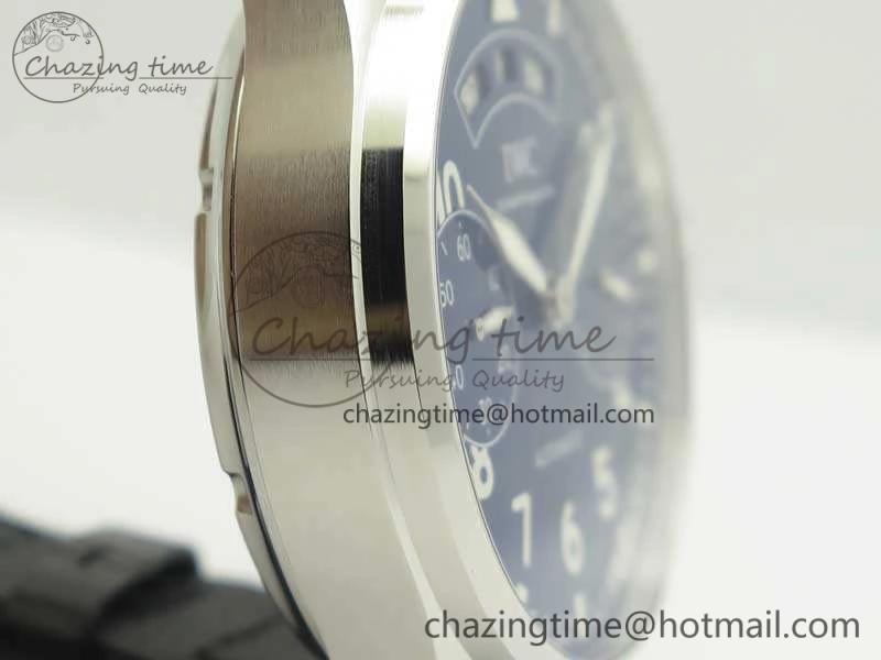 Big Pilot Real PR IW502708 SS YLF 1:1 Best Edition Blue Dial On Black Calfskin Strap A ZeroBulk 7219