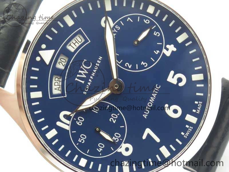 Big Pilot Real PR IW502708 SS YLF 1:1 Best Edition Blue Dial On Black Calfskin Strap A ZeroBulk 7219