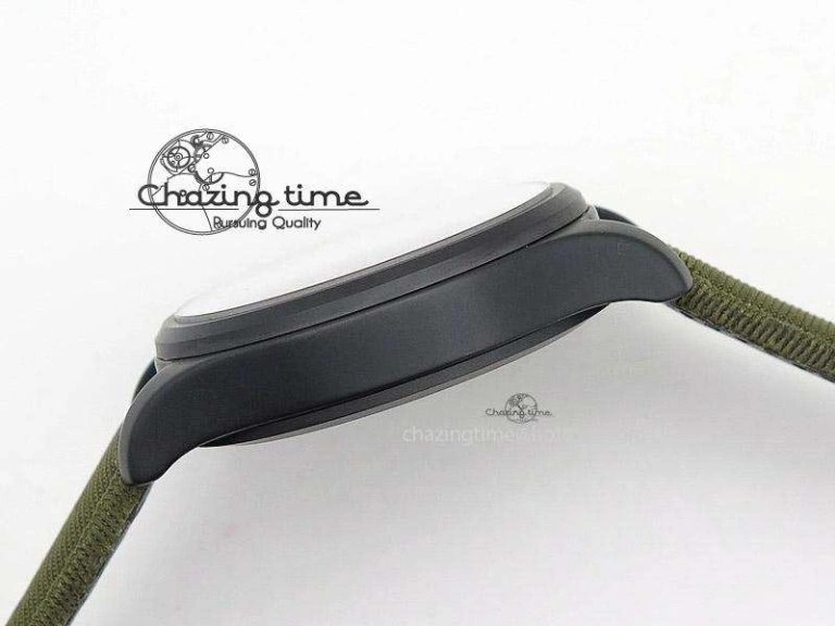 Big Pilot Top Gun Miramar PVD Plated Titanium on Green Nylon Strap A23J Practical 7398