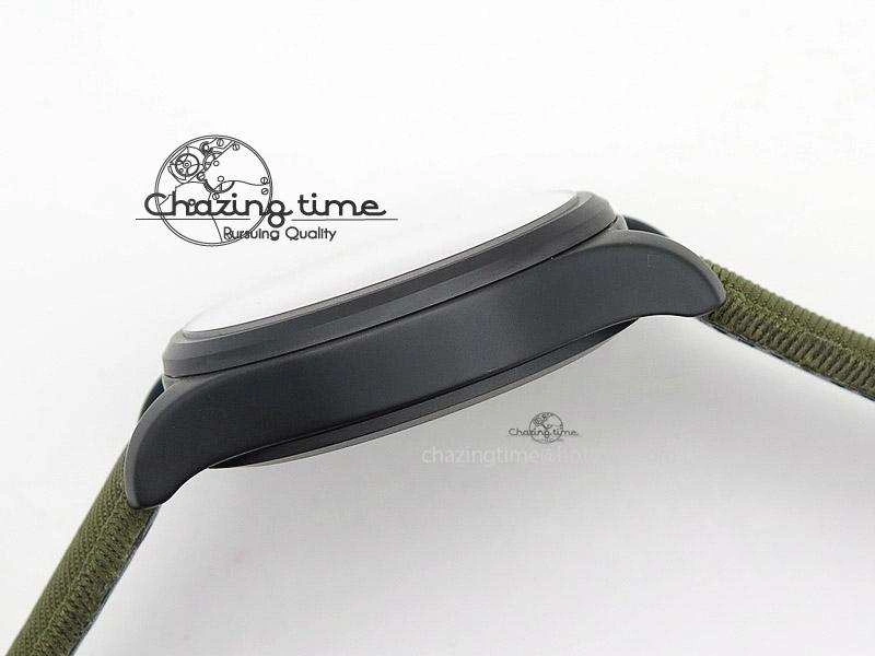 Big Pilot Top Gun Miramar PVD Plated Titanium on Green Nylon Strap A23J Practical 7398