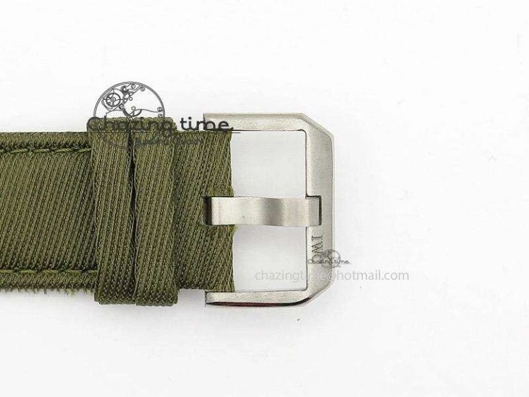 Big Pilot Top Gun Miramar PVD Plated Titanium on Green Nylon Strap A23J Practical 7398