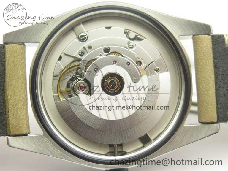 Black Bay 36 KRF 1:1 Best Edition Black Dial on Gray Leather Strap A Thermal 9768