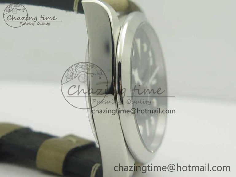Black Bay 36 KRF 1:1 Best Edition Black Dial on Gray Leather Strap A Thermal 9768